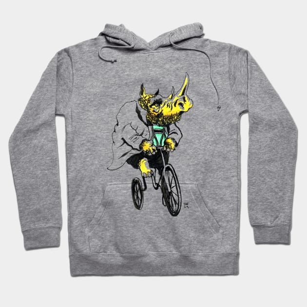 Wooly Rhino Biker Hoodie by CoolCharacters